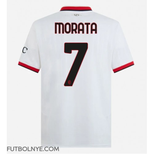 Camiseta AC Milan Alvaro Morata #7 Visitante Equipación 2024-25 manga corta